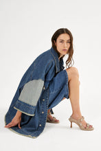 Load image into Gallery viewer, Oversized Denim Kimono Jacket