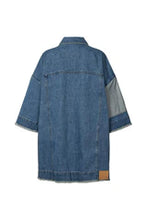 Load image into Gallery viewer, Oversized Denim Kimono Jacket