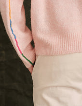 Load image into Gallery viewer, Rose Quartz Rainbow ovsz sweater loop
