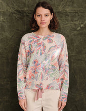 Load image into Gallery viewer, Floral Oversized Oatmilk Sweater

