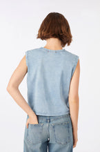 Load image into Gallery viewer, Sleeveless Babe Indigo Stone Wash Tee
